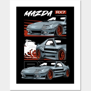 RX7 1989 Car Posters and Art